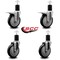 Service Caster 5'' Black Poly Swivel 1-3/4'' Expanding Stem Caster Set 2 Total Lock Brakes, 4PK SCC-EXTTL20S514-PPUB-BLK-2-S-2-134 - alternate 2